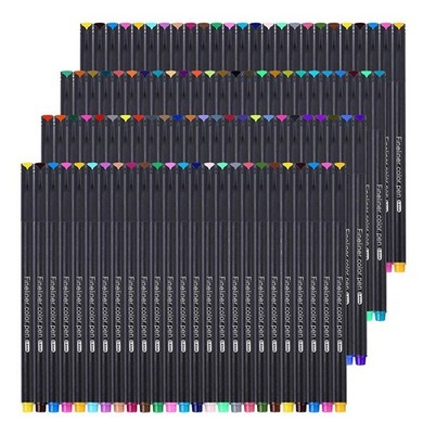100 PCS 100 Colors Fine Point 0.4mm Line Drawing Pens Painting School Office