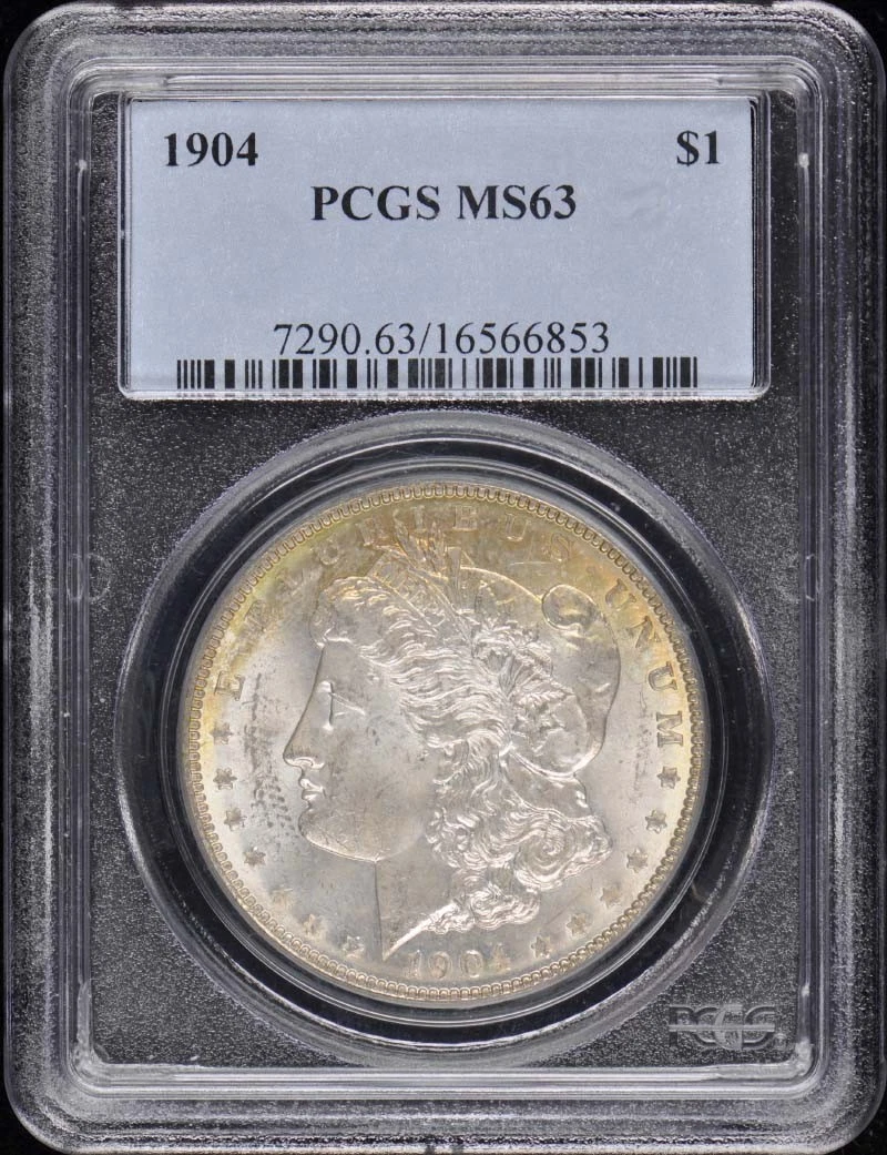 Philadelphia MS 63 Graded 1904 Year Morgan US Dollars (1878-1921