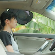 TFY Car Side Window Sun Shade - Static Cling Dark Transparent Film for Black