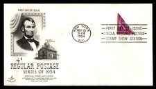 Mayfairstamps US FDC 1954 Abraham Lincoln 4c ASDA First Day Cover aax_69497