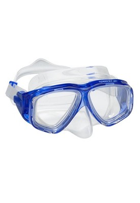 Speedo Unisex-Adult Swim Snorkel Dive Mask Anti-Fog with One Size, M Blue 