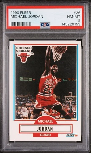 1990 fleer 26 michael jordan psa 8 New Slab