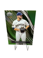 Corbin Burnes 2024 Topps Chrome Black Green Refractor /99 #49 Brewers