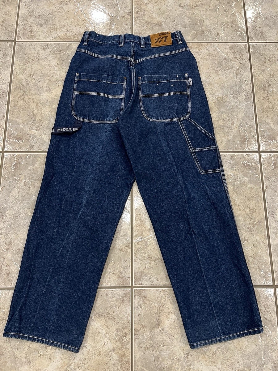 Vtg 90s Y2K Mens 32X32 MECCA USA Carpenter Blue Jeans Denim Baggy