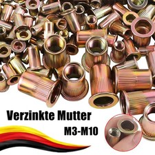 Nietmutter Blindnietmuttern Flachkopf Gewindenieten Stahl M3 bis M10 Verzinkt
