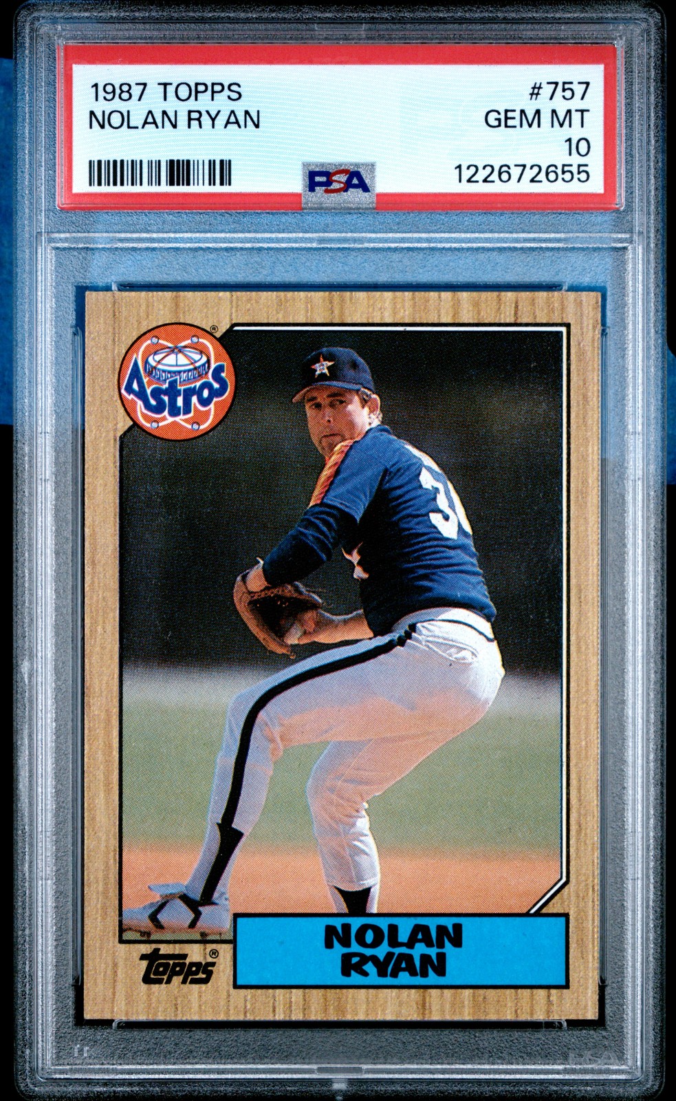 1987 TOPPS #757 NOLAN RYAN PSA 10