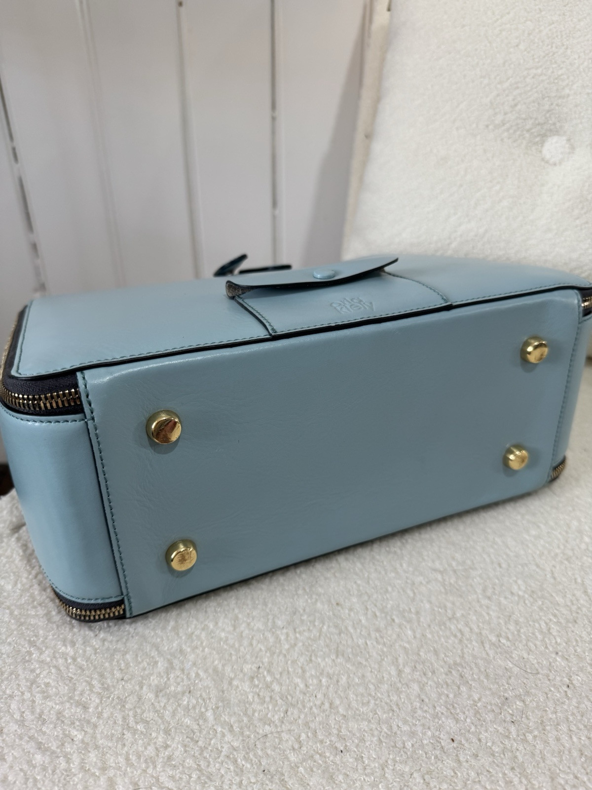 Orla Kiely Embossed Leather Bethan Bag Turquoise image 5