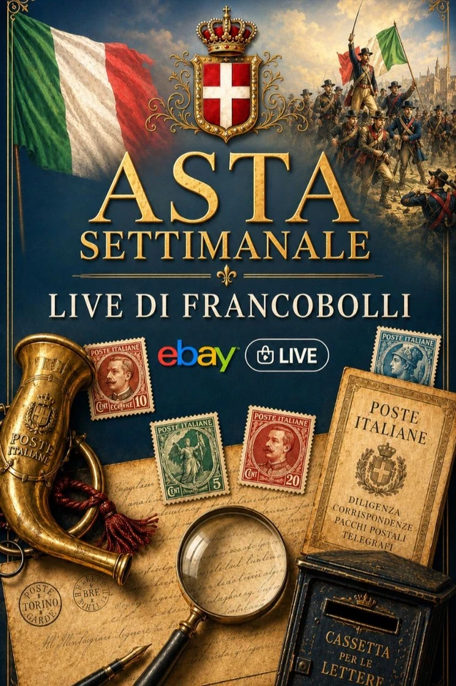 🏛️🇮🇹 Asta Settimanale di Filatelia Italia e Mondo🇮🇹🏛️