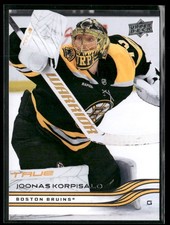Joonas Korpisalo 2025-26 Upper Deck #9 Boston Bruins