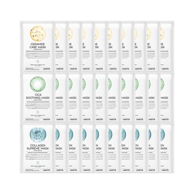 #OOTD Hydrating Soothing Sheet Masks (30 Sheets)Gift Set for Skincare, Korean