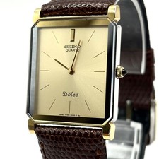 Seiko DOLCE 7730-5020 Gold Dial Quartz Working