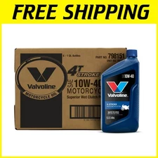 SAE 10W-40 Motorcycle Oil - 6 Quart Pack