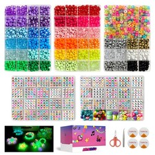 Pony Beads for Bracelet Making Kit with Letter Beads for Friendship Bracelets...
