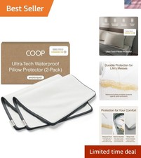 Ultra-Tech Pillow Protector for Memory Foam Pillows, Waterproof, Pack of 2 Qu...