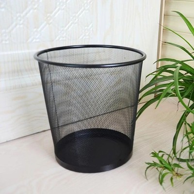 Iron Mesh Waste Bin Garbage Basket Home Office Trash Can Dustbin