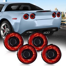 Fit For 2005-2012 Chevrolet Corvette C6 Coupe Black Led Brake Tail Lights 4pcs Fit For 2005-2012 Chevrolet Corvette C6 Coupe Black Led Brake Tail Lights 4pcs