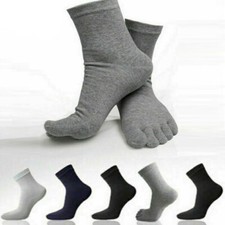5 Pairs Solid Sport Men's Five Toe Cotton Socks Five Finger Mens Cotton Toe Sock