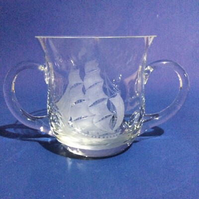 Kristallglas Toskanischer Stil Liebe Tasse Handgravur Clipper Segelboot
