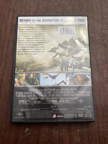 The Lost World: Jurassic Park (DVD, 1997)Authentic US Release - Picture 2 of 5