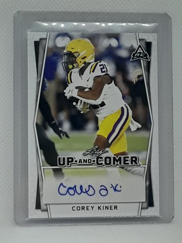 Corey Kiner 2022 Leaf Holiday Packs Up-And-Comer - AUTO #UC-CK1 - LSU Tigers