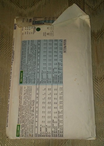 Butterick Family Circle Pattern 6073 Misses Split Skirt 1992 Size 12-14-16 - Picture 2 of 2