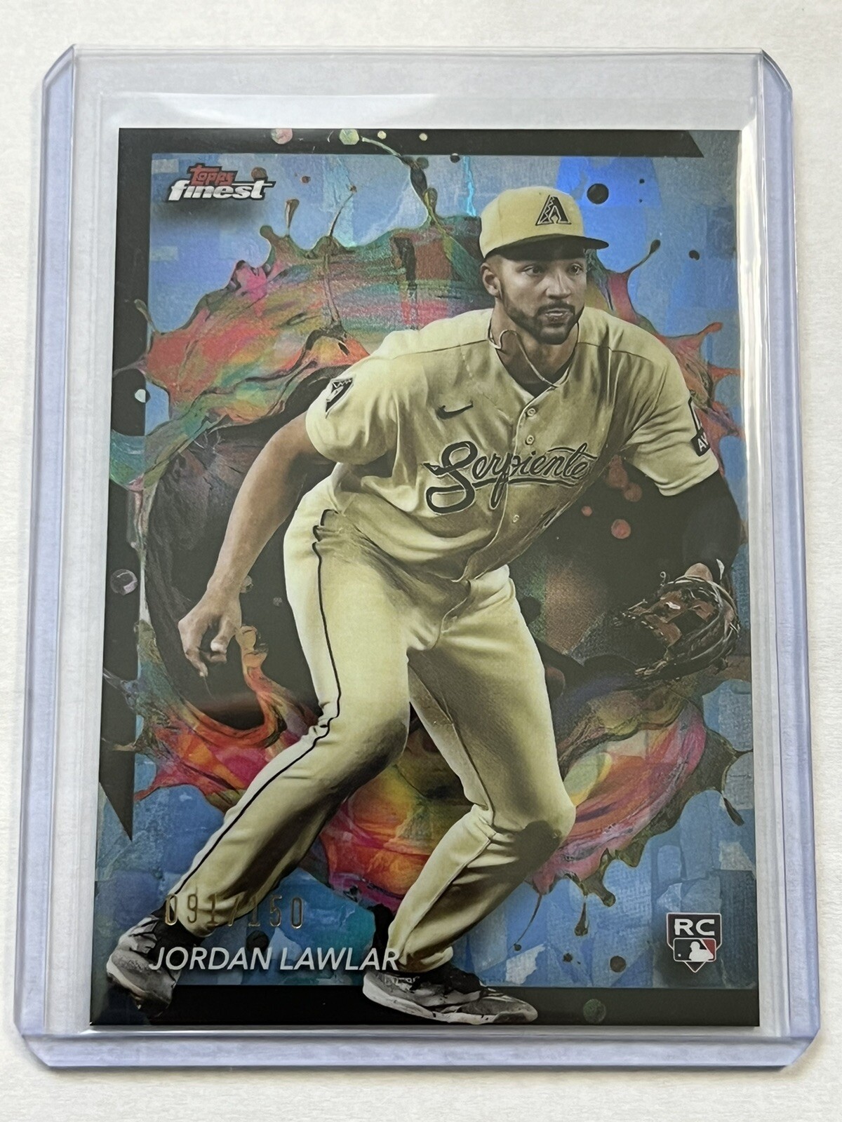 2024 Topps Finest - Rare Sky Blue Refractor #239 Jordan Lawlar /150 (RC)