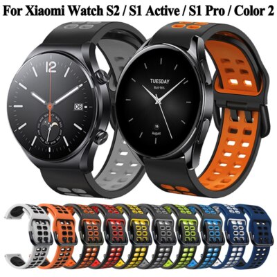 Band For Xiaomi MI Watch S1 Pro Active Strap Color S2 Silicone Watchband 42 46mm