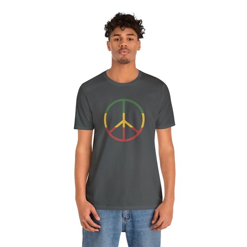 Unisex Reggae Peace Sign Shirt Rasta Rastafari Retro Vintage Minimalist T-Shirt - Bild 21 von 29
