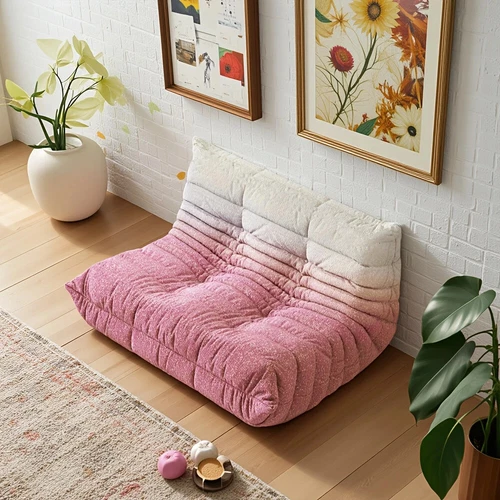 Beanbag Chair Caterpillar Lazy Sofa Floor Sofa Nap Couch 1 to 3 Seats Tatami Bed - Picture 11 of 63