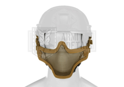 INVADER GEAR Steel Half Face Mask MESH PROTECTION FAST HELMET TAN SAND AIRSOFT 