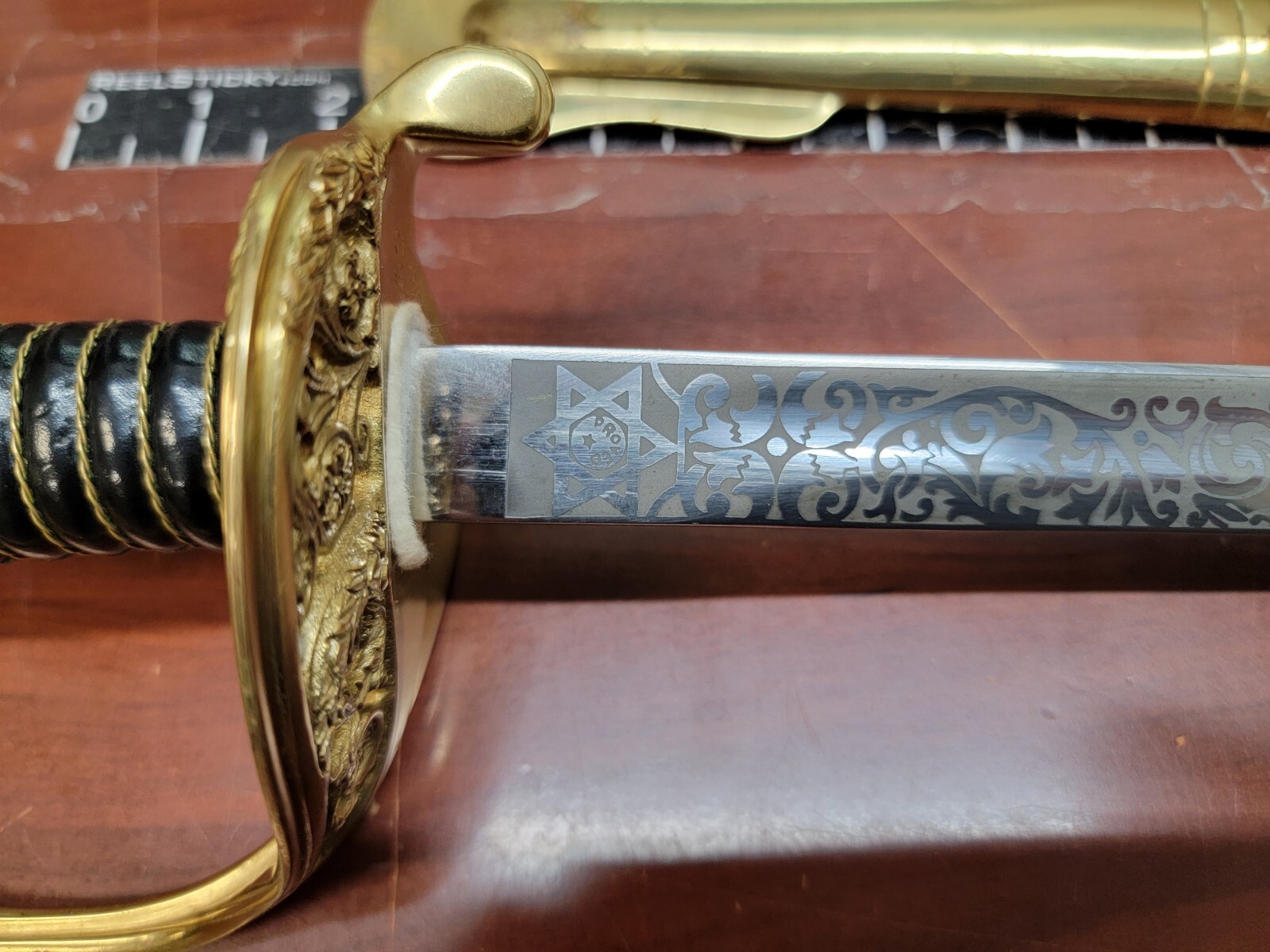 USMC NCO Ceremonial Dress Sword Vintage Atlanta Cutlery India 30" Blade