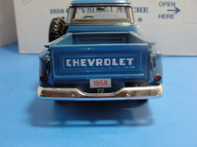 Danbury Mint 1958 Chevrolet Apache Pick Up Truck Blue Original Box