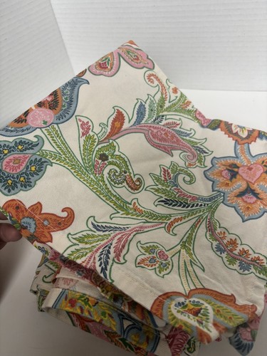 Tommy Hilfiger Pastel Floral Paisley Fabric Napkins Modern Spring Circle Easter - Picture 2 of 7
