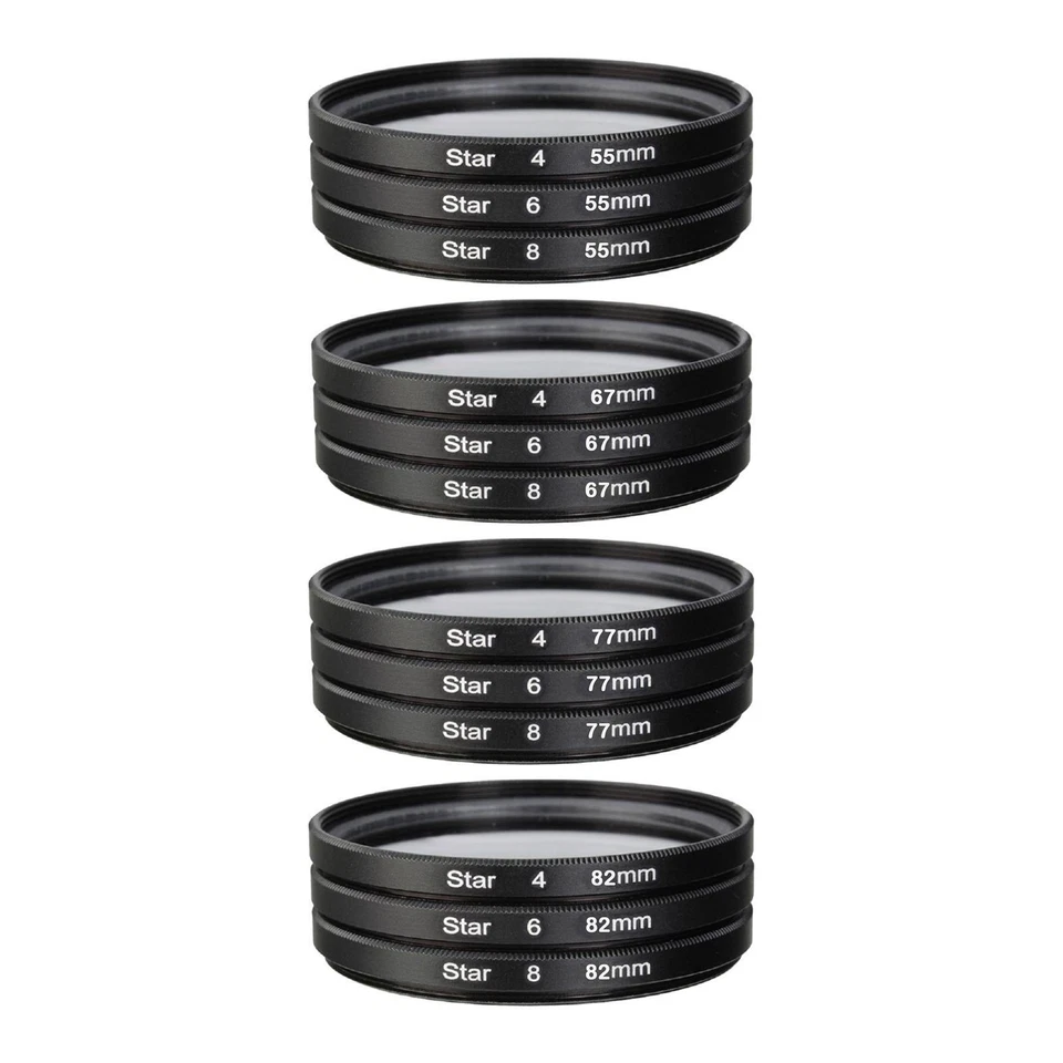 3 Pieces filter 4 6 8 Points Variable Starburst filter Effect Slim - Image 1 of 1