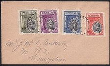 ZANZIBAR 1936 Jubilé du Sultan Set sur FDC local............................B5792