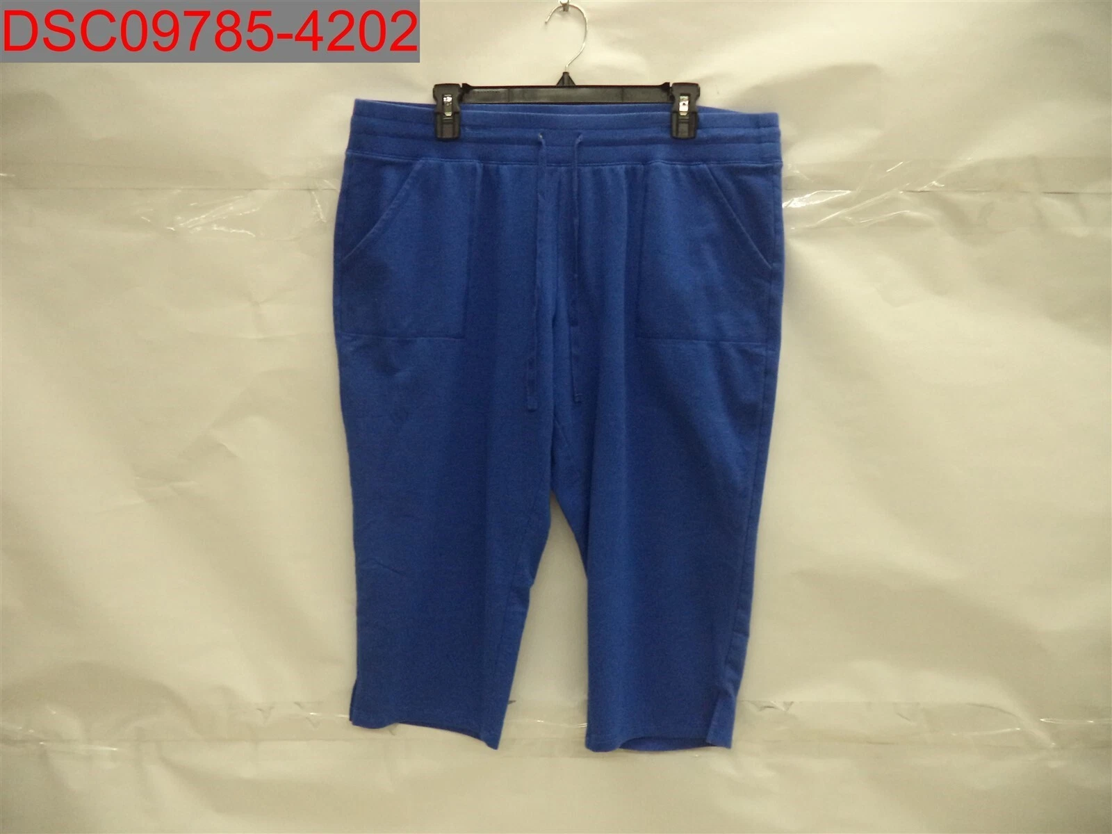 NWOT - St. John's Bay Women's Royal Blue Tie Waist Jersey Capri, Size XL