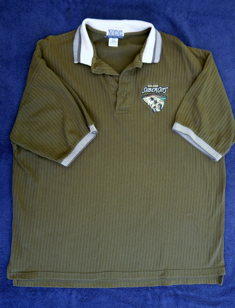 ARENA FOOTBALL LEAGUE AFL SAN JOSE SABERCATS POLO SHIRT SIZE XL