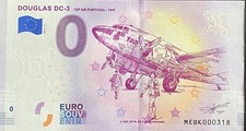BILLET 0  EURO DOUGLAS DC3 PAT AIR  PORTUGAL  2019  NUMERO DIVERS
