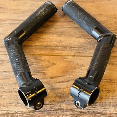 Vintage Specialized Dirt Rodz Bar Ends Welded L Bend Long Black Aluminum