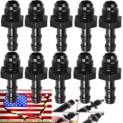 Universal 6AN Male To 5/16 Hose Barb Fitting 6AN O-ring Seal Boss Fuel - Foto 10