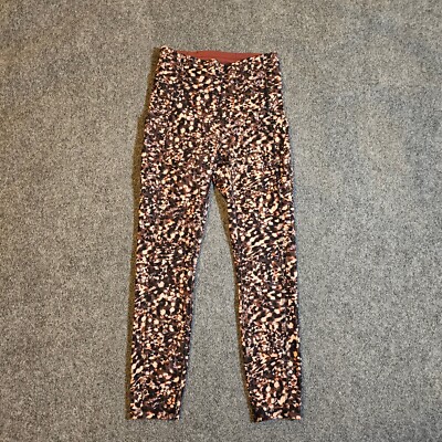 Lululemon Pants Womens 4 Brown Invigorate Cropped Capri Stretch Compression Dots