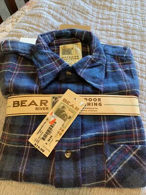 Vintage Bear River Outdoor Clothing Flannel Shirt Men's Size M NWT RN 86960