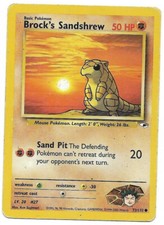 Brock's Sandshrew 72/132 Lightly Used Gym Heroes Pokemon Card
