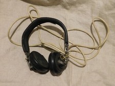 ARMEE DE L'AIR + ALAT : CASQUE ECOUTEURS PILOTE SOPOS ANCIEN HELICOPTERE AVION