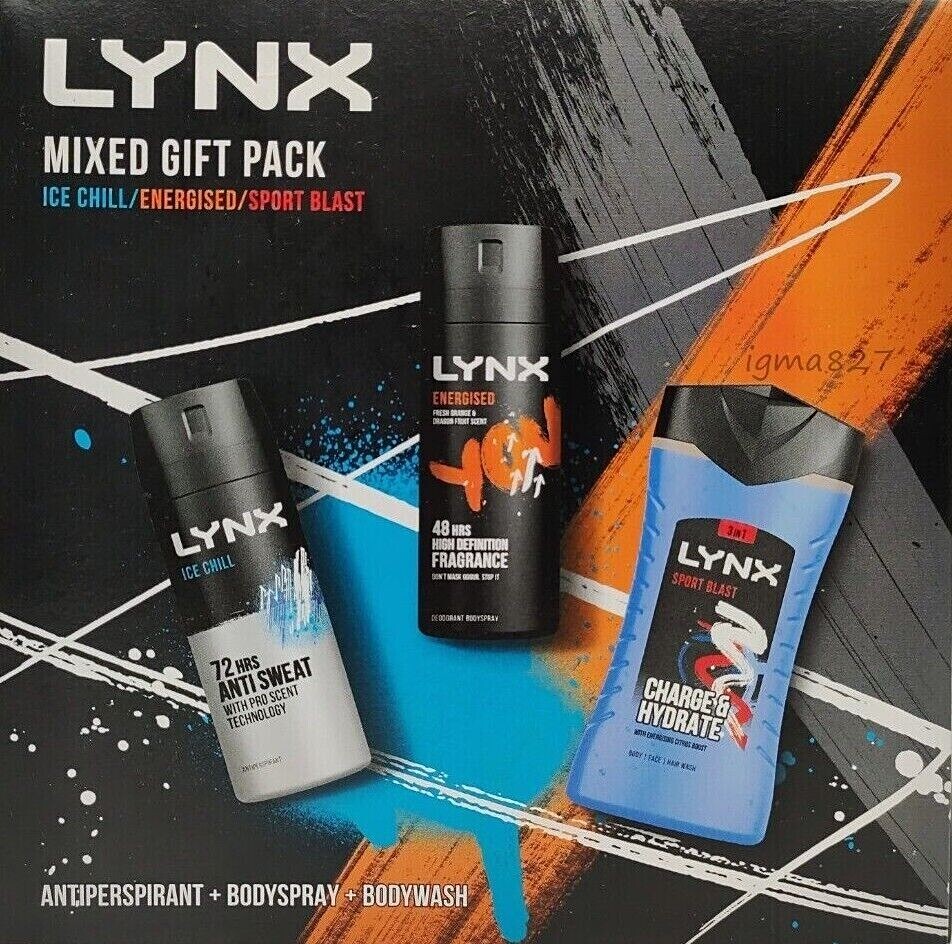 Lynx Java, Ice Chill, Mixed Gift Pack, Dark Temptation Deodorant