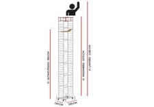 Ponteggio Mobile in Acciaio M5 SUPERLUX con Livellatori (h lavoro 11.80 m)