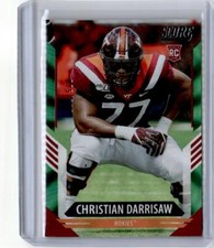 2021 Score Spokes #369 Christian Darrisaw /110 Green Virginia Tech Hokies