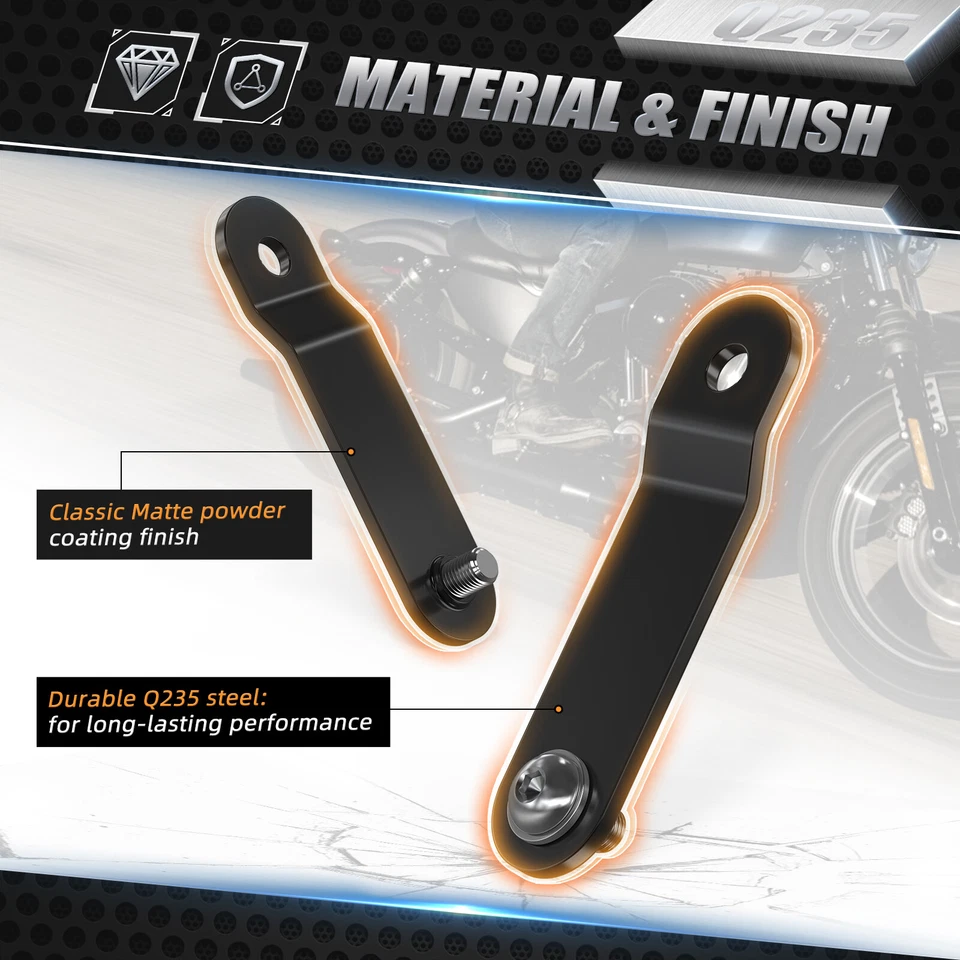 Par de kit de elevación de soporte elevador de tanque de gasolina de 2" para Harley Forty Eight XL1200X 2010-2018 Foto 2 de 4