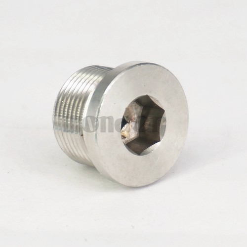 M24x1.5mm Male SS304 Countersunk End Plug With Flange Internal Hex Head ...