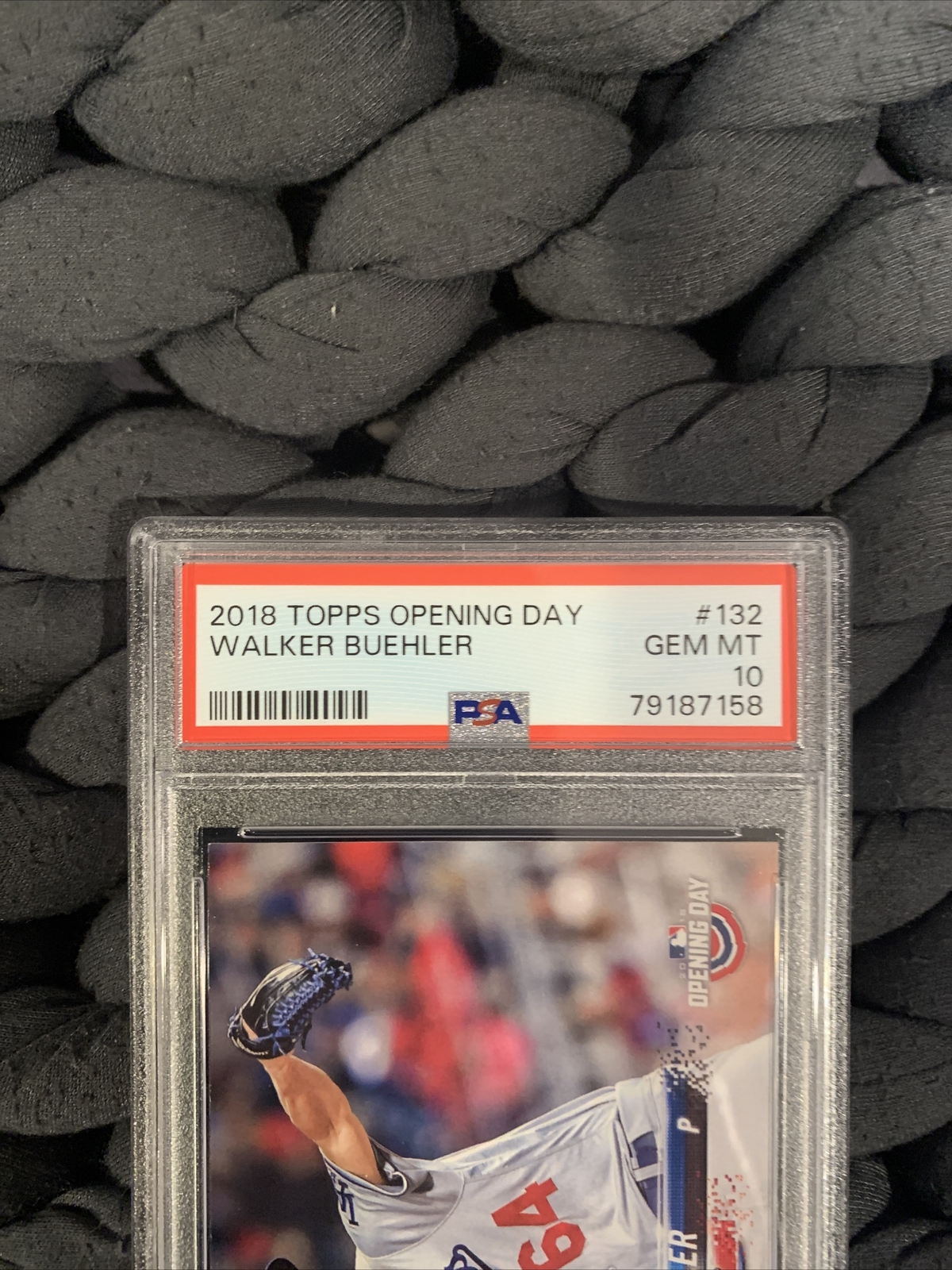 2018 Topps Baseball #132 Walker Buehler Rookie Card RC PSA 10 Gem Mint Pop 43 view 4
